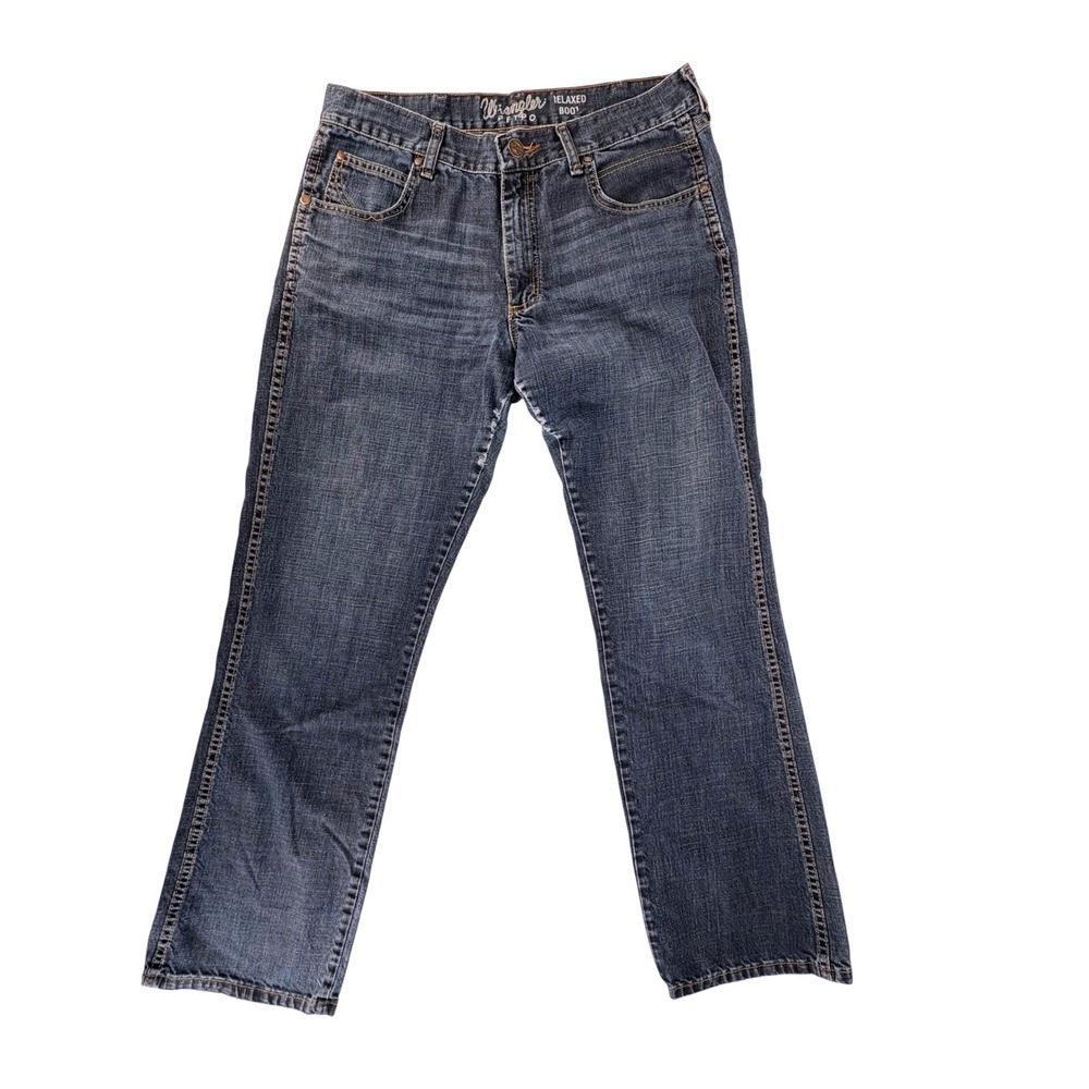 Wrangler Retro Relaxed Boot Cut Jeans‎ Mens Dark Wash Denim Size 36x32